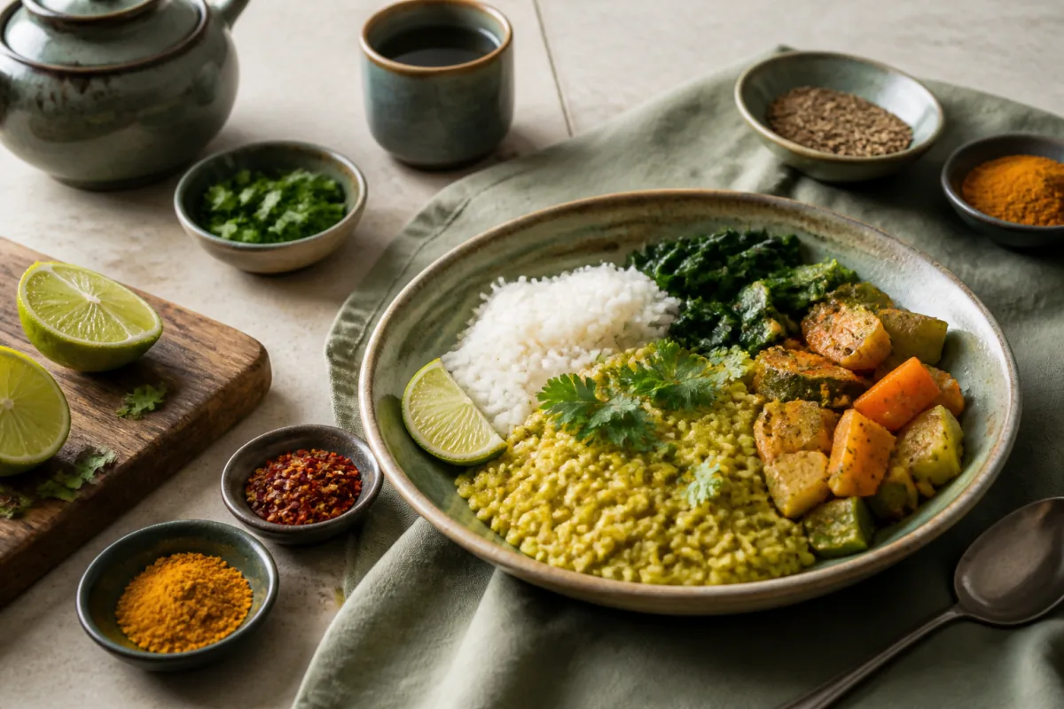Ayurvedic Diet Hero Kitchari Vegetables Spices.